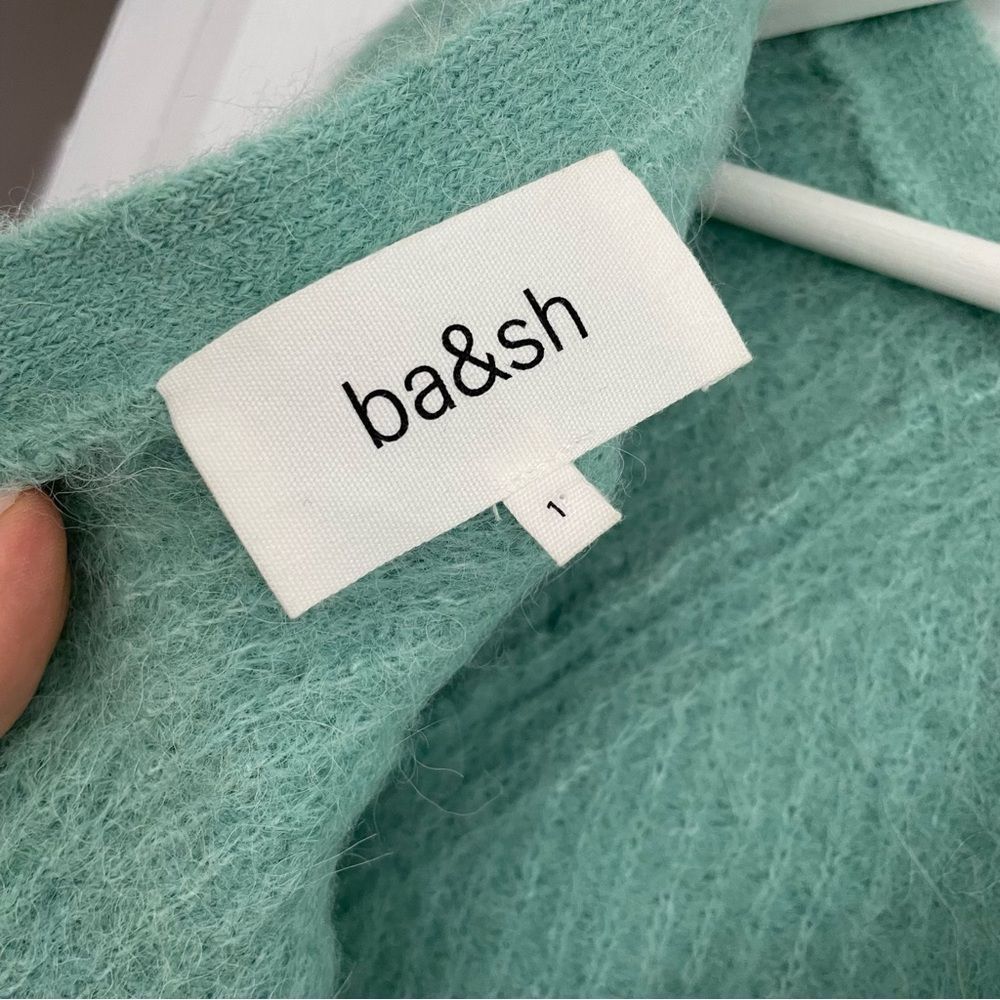 ba&sh Fill Twist-Back Alpaca Jumper Sweater Water Green Size 1 Small - Picture 4 of 8